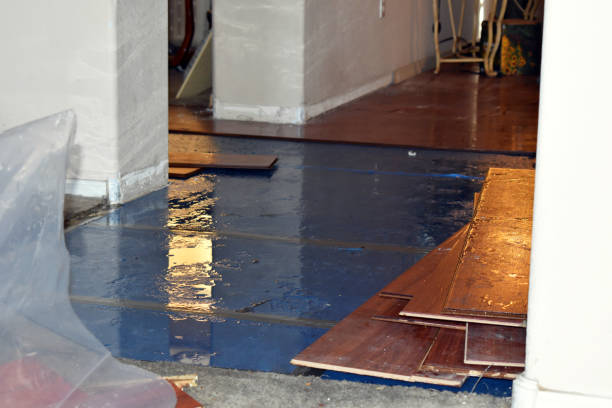 Professional Water Extraction technician working in Glidden, TX
